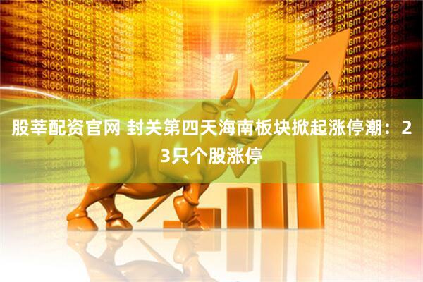 股莘配资官网 封关第四天海南板块掀起涨停潮：23只个股涨停